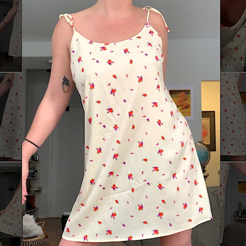 Urban Outfitters Floral Slip Dress with tie straps 🌺
